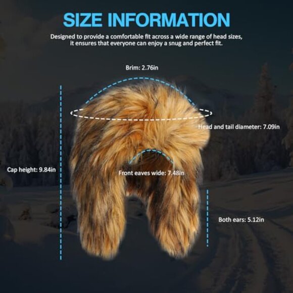 Y2K Faux Fur Trapper Hat Cozy Winter Fuzzy Adjustable Buckle Closure main image 5